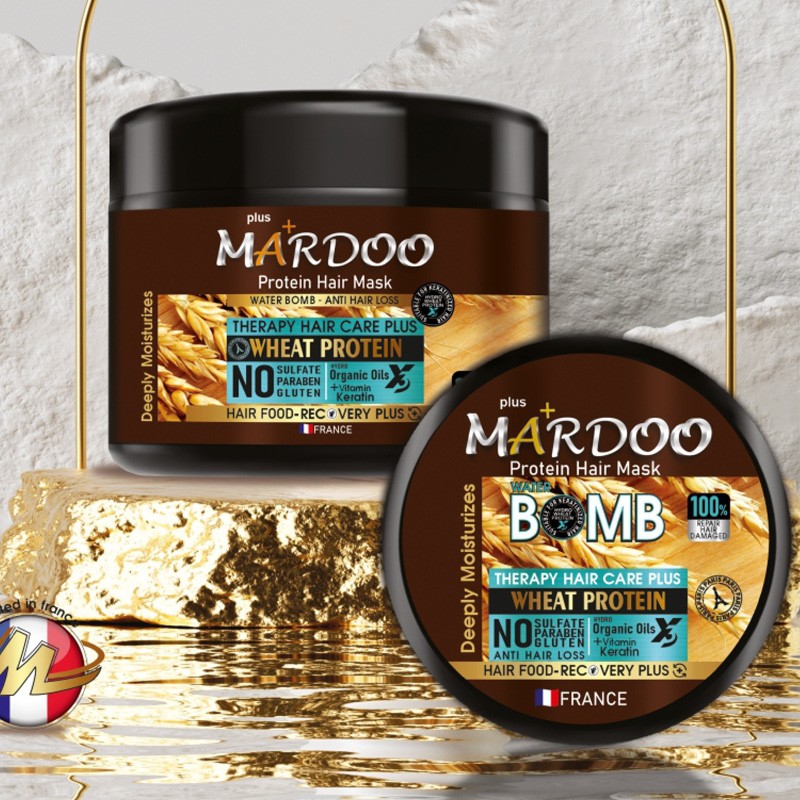 Lotion capillaire à base de protéines de blé et bombe à eau Mardoo